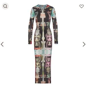 SKIMS SUMMER MESH LONG SLEEVE DRESS (NWT)